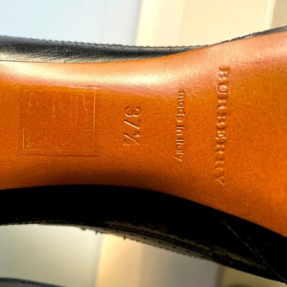 BURBERRY “Bridle” Black Arlington Platform Pumps - Picture 8 of 15